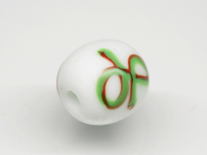 TOKO-BEADS AG046-36S Glass bead 12mm AG046-36S リボン模様のとんぼ玉 12mm Asian bead & African bead  Handmade,Lampeork,bead,asia,india,ethnic,parts,accessory,beads とんぼ玉,ビーズ,トンボ玉,アジア,インド,エスニック,手作り,パーツ,アクセサリー