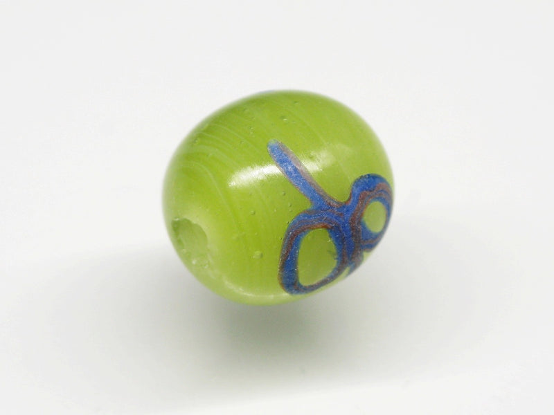 TOKO-BEADS AG046-40S Glass bead 12~13mm AG046-40S リボン模様のとんぼ玉 12~13mm Asian bead & African bead  Handmade,Lampeork,bead,asia,india,ethnic,parts,accessory,beads とんぼ玉,ビーズ,トンボ玉,アジア,インド,エスニック,手作り,パーツ,アクセサリー