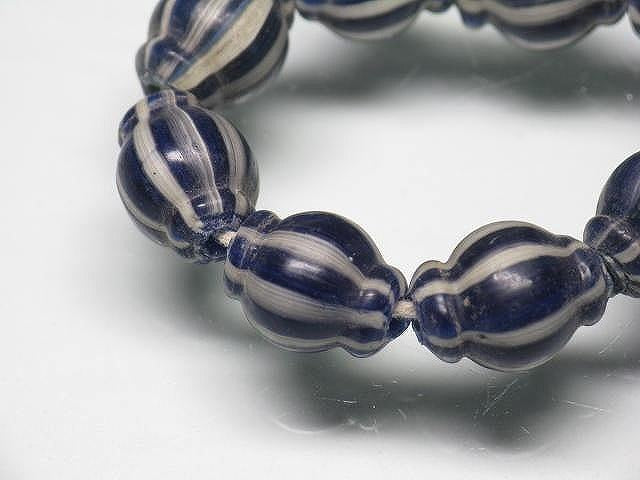 TOKO-BEADS AG047-03N Old Candy Glass bead (strand) 8~9mm AG047-03N オールドキャンディビーズ（連） 8~9mm Asian bead & African bead  Handmade,Lampeork,bead,asia,india,ethnic,parts,accessory,beads とんぼ玉,ビーズ,トンボ玉,アジア,インド,エスニック,手作り,パーツ,アクセサリー