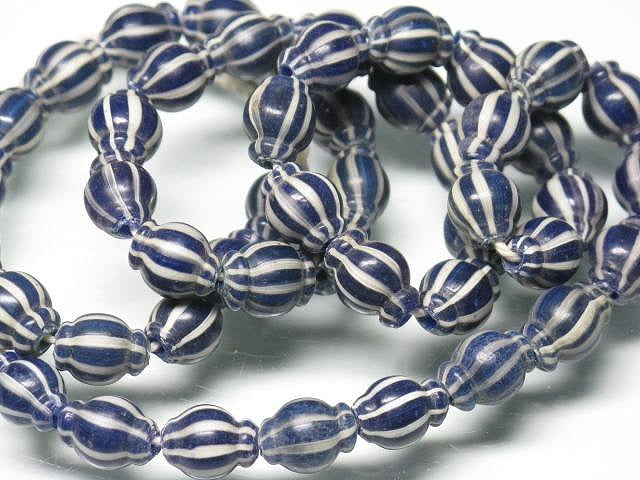 | TOKO-BEADS |AG047N-03 オールドキャンディビーズ（連） 8~9mmとんぼ玉,ビーズ,トンボ玉,アジア,インド,エスニック,手作り,パーツ,アクセサリー