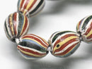 TOKO-BEADS AG047-04N Old Candy Glass bead (strand) 7.5~9mm AG047-04N オールドキャンディビーズ（連） 7.5~9mm Asian bead & African bead  Handmade,Lampeork,bead,asia,india,ethnic,parts,accessory,beads とんぼ玉,ビーズ,トンボ玉,アジア,インド,エスニック,手作り,パーツ,アクセサリー