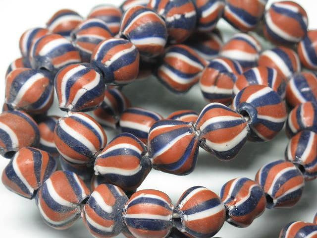 TOKO-BEADS AG047-05N Old Candy Glass bead (strand) 9~12mm AG047-05N オールドキャンディビーズ（連） 9~12mm Asian bead & African bead  Handmade,Lampeork,bead,asia,india,ethnic,parts,accessory,beads とんぼ玉,ビーズ,トンボ玉,アジア,インド,エスニック,手作り,パーツ,アクセサリー