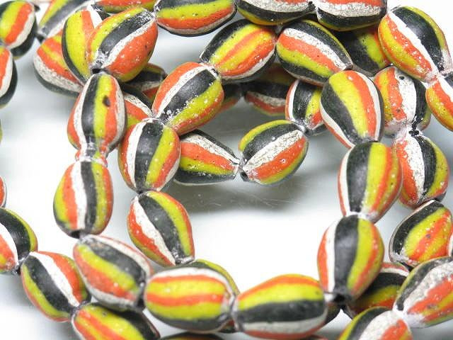 | TOKO-BEADS |AG047N-06 オールドキャンディビーズ（連） 7~8mmとんぼ玉,ビーズ,トンボ玉,アジア,インド,エスニック,手作り,パーツ,アクセサリー