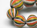 TOKO-BEADS AG047-08N Old Candy Glass bead (strand) 11~12mm AG047-08N オールドキャンディビーズ（連） 11~12mm Asian bead & African bead  Handmade,Lampeork,bead,asia,india,ethnic,parts,accessory,beads とんぼ玉,ビーズ,トンボ玉,アジア,インド,エスニック,手作り,パーツ,アクセサリー