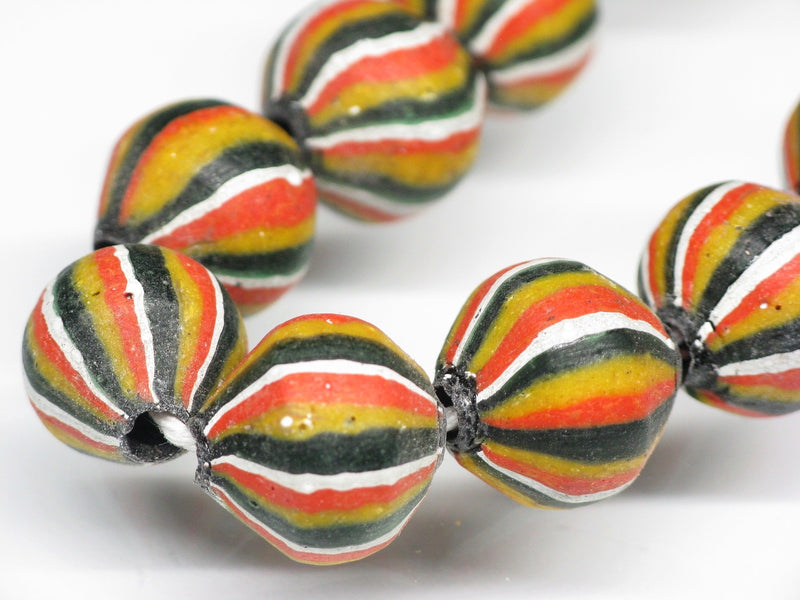 TOKO-BEADS AG047-10N Old Candy Glass bead (strand) 10.5~11.5mm AG047-10N オールドキャンディビーズ（連） 10.5~11.5mm Asian bead & African bead  Handmade,Lampeork,bead,asia,india,ethnic,parts,accessory,beads とんぼ玉,ビーズ,トンボ玉,アジア,インド,エスニック,手作り,パーツ,アクセサリー