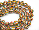 TOKO-BEADS AG047-10N Old Candy Glass bead (strand) 10.5~11.5mm AG047-10N オールドキャンディビーズ（連） 10.5~11.5mm Asian bead & African bead  Handmade,Lampeork,bead,asia,india,ethnic,parts,accessory,beads とんぼ玉,ビーズ,トンボ玉,アジア,インド,エスニック,手作り,パーツ,アクセサリー