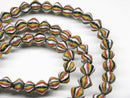 TOKO-BEADS AG047-15N Old Candy Glass bead (strand) 7~8.5mm AG047-15N オールドキャンディビーズ（連） 7~8.5mm Asian bead & African bead  Handmade,Lampeork,bead,asia,india,ethnic,parts,accessory,beads とんぼ玉,ビーズ,トンボ玉,アジア,インド,エスニック,手作り,パーツ,アクセサリー