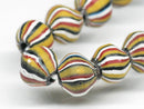 TOKO-BEADS AG047-16N Old Candy Glass bead (strand) 7.5~9.5mm AG047-16N オールドキャンディビーズ（連） 7.5~9.5mm Asian bead & African bead  Handmade,Lampeork,bead,asia,india,ethnic,parts,accessory,beads とんぼ玉,ビーズ,トンボ玉,アジア,インド,エスニック,手作り,パーツ,アクセサリー
