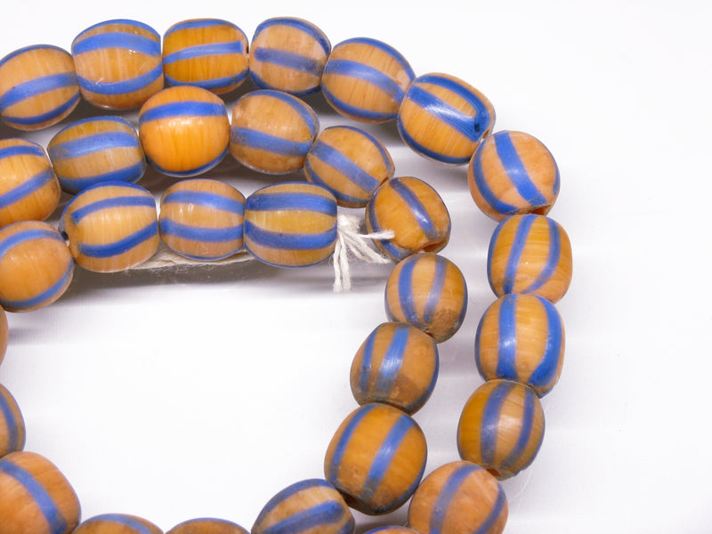 | TOKO-BEADS |AG047N-24 オールドキャンディビーズ（連） 10~11mmとんぼ玉,ビーズ,トンボ玉,アジア,インド,エスニック,手作り,パーツ,アクセサリー