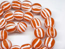 TOKO-BEADS AG047-33N Old Candy Glass bead (strand) 15mm AG047-33N オールドキャンディビーズ（連） 15mm Asian bead & African bead  Handmade,Lampeork,bead,asia,india,ethnic,parts,accessory,beads とんぼ玉,ビーズ,トンボ玉,アジア,インド,エスニック,手作り,パーツ,アクセサリー