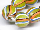TOKO-BEADS AG047-35N Old Candy Glass bead (strand) 15mm AG047-35N オールドキャンディビーズ（連） 15mm Asian bead & African bead  Handmade,Lampeork,bead,asia,india,ethnic,parts,accessory,beads とんぼ玉,ビーズ,トンボ玉,アジア,インド,エスニック,手作り,パーツ,アクセサリー