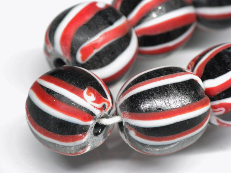 TOKO-BEADS AG047-38N Old Candy Glass bead (strand) 15mm AG047-38N オールドキャンディビーズ（連） 15mm Asian bead & African bead  Handmade,Lampeork,bead,asia,india,ethnic,parts,accessory,beads とんぼ玉,ビーズ,トンボ玉,アジア,インド,エスニック,手作り,パーツ,アクセサリー
