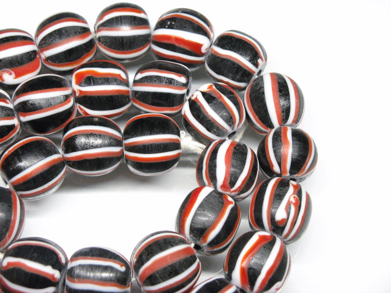TOKO-BEADS AG047-38N Old Candy Glass bead (strand) 15mm AG047-38N オールドキャンディビーズ（連） 15mm Asian bead & African bead  Handmade,Lampeork,bead,asia,india,ethnic,parts,accessory,beads とんぼ玉,ビーズ,トンボ玉,アジア,インド,エスニック,手作り,パーツ,アクセサリー