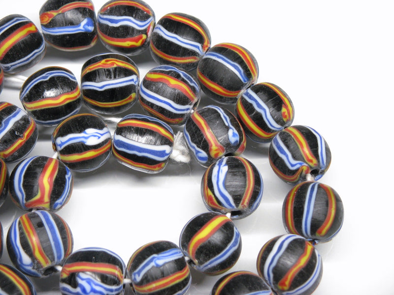 TOKO-BEADS AG047-39N Old Candy Glass bead (strand) 15mm AG047-39N オールドキャンディビーズ（連） 15mm Asian bead & African bead  Handmade,Lampeork,bead,asia,india,ethnic,parts,accessory,beads とんぼ玉,ビーズ,トンボ玉,アジア,インド,エスニック,手作り,パーツ,アクセサリー
