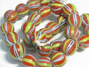 TOKO-BEADS AG047-40N Old Candy Glass bead (strand) 15mm AG047-40N オールドキャンディビーズ（連） 15mm Asian bead & African bead  Handmade,Lampeork,bead,asia,india,ethnic,parts,accessory,beads とんぼ玉,ビーズ,トンボ玉,アジア,インド,エスニック,手作り,パーツ,アクセサリー