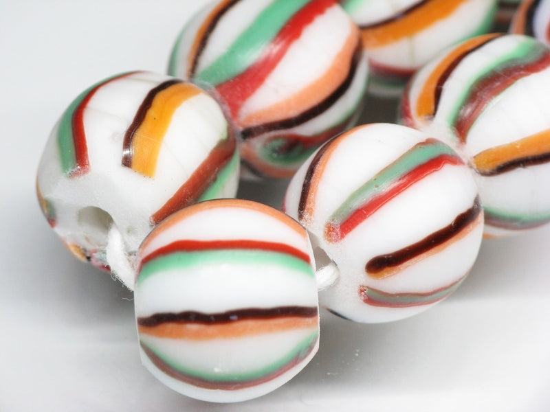 TOKO-BEADS AG047-42N Old Candy Glass bead (strand) 15mm AG047-42N オールドキャンディビーズ（連） 15mm Asian bead & African bead  Handmade,Lampeork,bead,asia,india,ethnic,parts,accessory,beads とんぼ玉,ビーズ,トンボ玉,アジア,インド,エスニック,手作り,パーツ,アクセサリー