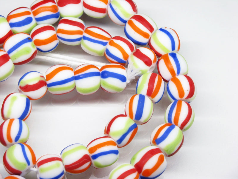 TOKO-BEADS AG047-50N Old Candy Glass bead (strand) 10~11mm AG047-50N オールドキャンディビーズ（連） 10~11mm Asian bead & African bead  Handmade,Lampeork,bead,asia,india,ethnic,parts,accessory,beads とんぼ玉,ビーズ,トンボ玉,アジア,インド,エスニック,手作り,パーツ,アクセサリー