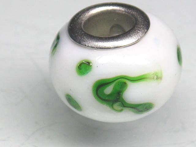 TOKO-BEADS AG049-12 Pandora bead 14mm AG049-12 ガラスビーズ（メタル付） 14mm Asian bead & African bead  Handmade,Lampeork,bead,asia,india,ethnic,parts,accessory,beads とんぼ玉,ビーズ,トンボ玉,アジア,インド,エスニック,手作り,パーツ,アクセサリー