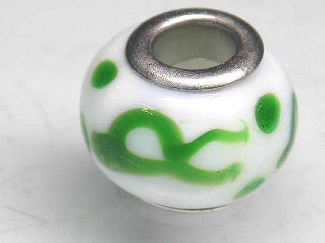 TOKO-BEADS AG049-14 Pandora bead 14mm AG049-14 ガラスビーズ（メタル付） 14mm Asian bead & African bead  Handmade,Lampeork,bead,asia,india,ethnic,parts,accessory,beads とんぼ玉,ビーズ,トンボ玉,アジア,インド,エスニック,手作り,パーツ,アクセサリー