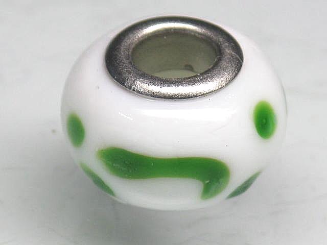 TOKO-BEADS AG049-15 Pandora bead 14mm AG049-15 ガラスビーズ（メタル付） 14mm Asian bead & African bead  Handmade,Lampeork,bead,asia,india,ethnic,parts,accessory,beads とんぼ玉,ビーズ,トンボ玉,アジア,インド,エスニック,手作り,パーツ,アクセサリー