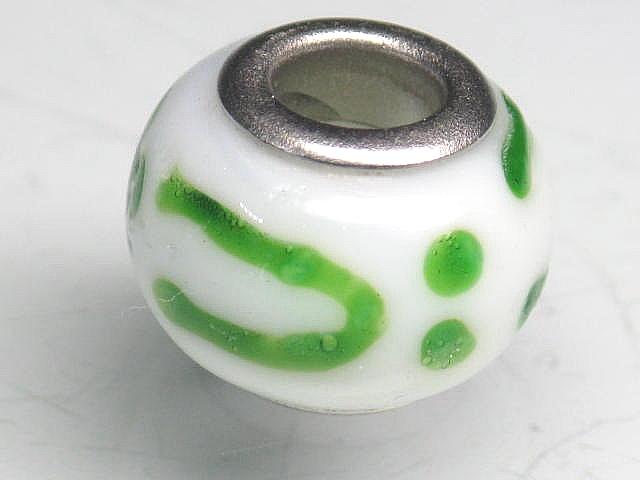 TOKO-BEADS AG049-19 Pandora bead 14mm AG049-19 ガラスビーズ（メタル付） 14mm Asian bead & African bead  Handmade,Lampeork,bead,asia,india,ethnic,parts,accessory,beads とんぼ玉,ビーズ,トンボ玉,アジア,インド,エスニック,手作り,パーツ,アクセサリー