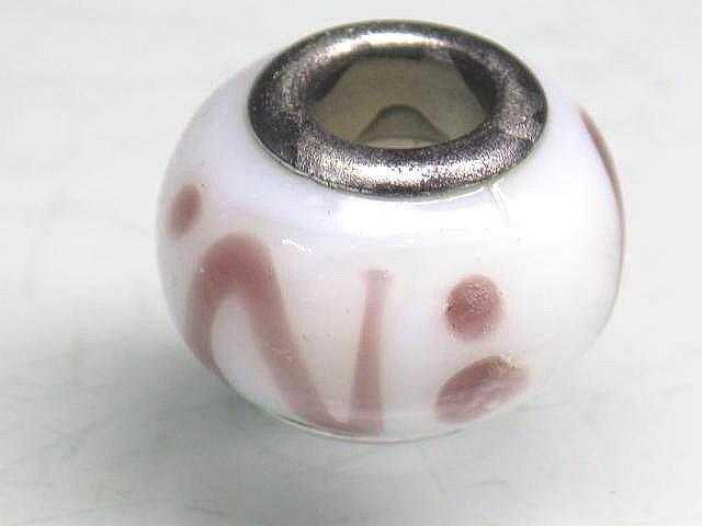 TOKO-BEADS AG049-22 Pandora bead 14mm AG049-22 ガラスビーズ（メタル付） 14mm Asian bead & African bead  Handmade,Lampeork,bead,asia,india,ethnic,parts,accessory,beads とんぼ玉,ビーズ,トンボ玉,アジア,インド,エスニック,手作り,パーツ,アクセサリー