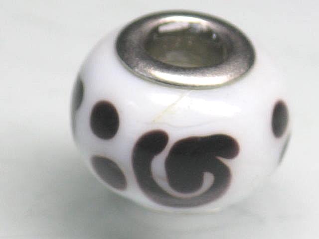 TOKO-BEADS AG049-28 Pandora bead 14mm AG049-28 ガラスビーズ（メタル付） 14mm Asian bead & African bead  Handmade,Lampeork,bead,asia,india,ethnic,parts,accessory,beads とんぼ玉,ビーズ,トンボ玉,アジア,インド,エスニック,手作り,パーツ,アクセサリー