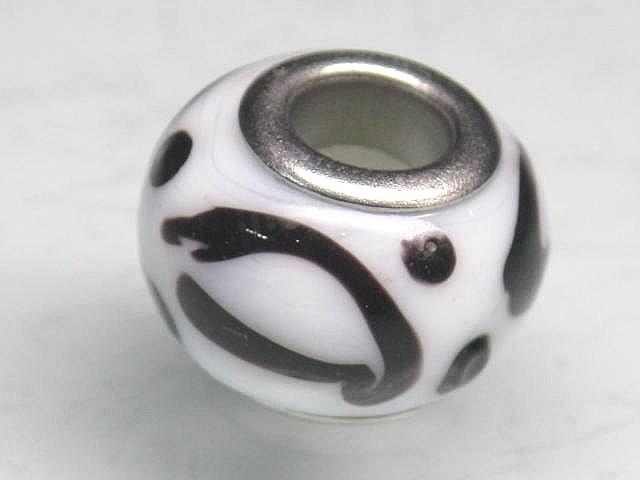 TOKO-BEADS AG049-30 Pandora bead 14mm AG049-30 ガラスビーズ（メタル付） 14mm Asian bead & African bead  Handmade,Lampeork,bead,asia,india,ethnic,parts,accessory,beads とんぼ玉,ビーズ,トンボ玉,アジア,インド,エスニック,手作り,パーツ,アクセサリー