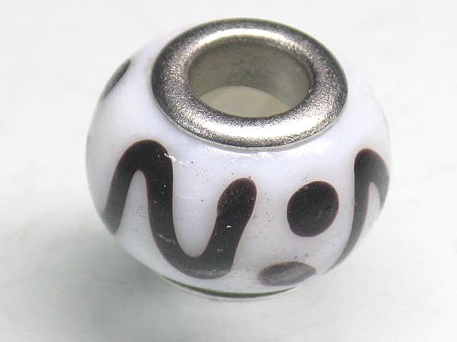 TOKO-BEADS AG049-33 Pandora bead 14mm AG049-33 ガラスビーズ（メタル付） 14mm Asian bead & African bead  Handmade,Lampeork,bead,asia,india,ethnic,parts,accessory,beads とんぼ玉,ビーズ,トンボ玉,アジア,インド,エスニック,手作り,パーツ,アクセサリー
