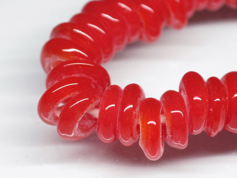 TOKO-BEADS AG051N-06 Glass bead (strand) 8~9mm AG051N-06 リング型ビーズ（連） 8~9mm Asian bead & African bead  Handmade,Lampeork,bead,asia,india,ethnic,parts,accessory,beads とんぼ玉,ビーズ,トンボ玉,アジア,インド,エスニック,手作り,パーツ,アクセサリー
