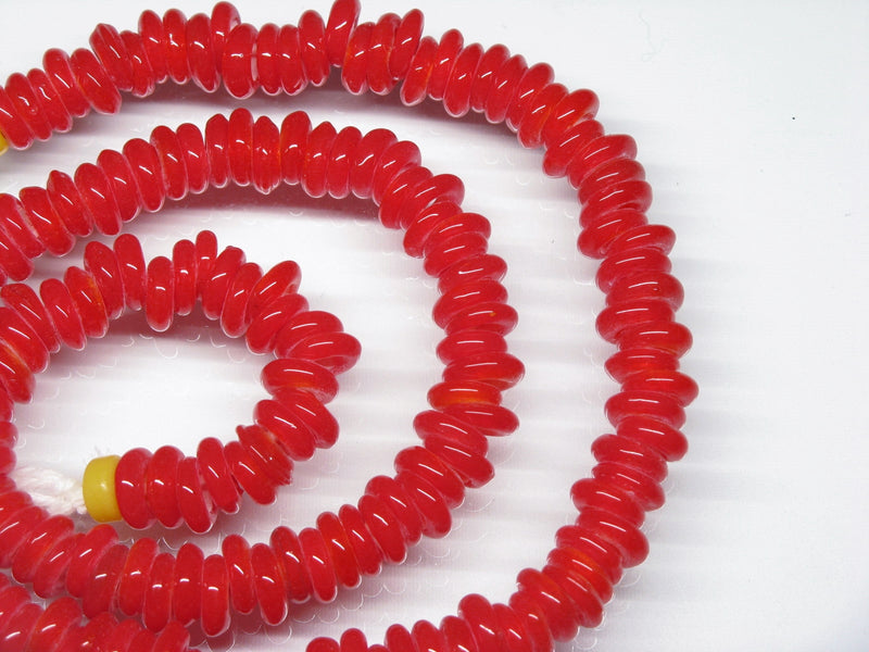 TOKO-BEADS AG051N-06 Glass bead (strand) 8~9mm AG051N-06 リング型ビーズ（連） 8~9mm Asian bead & African bead  Handmade,Lampeork,bead,asia,india,ethnic,parts,accessory,beads とんぼ玉,ビーズ,トンボ玉,アジア,インド,エスニック,手作り,パーツ,アクセサリー