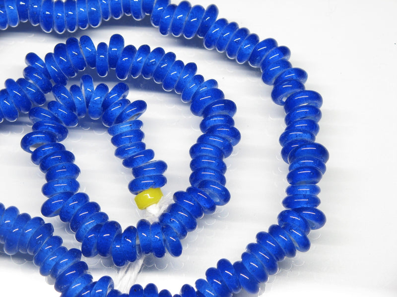 TOKO-BEADS AG051N-07 Glass bead (strand) 8~9mm AG051N-07 リング型ビーズ（連） 8~9mm Asian bead & African bead  Handmade,Lampeork,bead,asia,india,ethnic,parts,accessory,beads とんぼ玉,ビーズ,トンボ玉,アジア,インド,エスニック,手作り,パーツ,アクセサリー