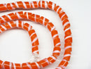TOKO-BEADS AG055-02N Glass bead (strand) 6mm AG055-02N ストライプチューブ（連） 6mm Asian bead & African bead  Handmade,Lampeork,bead,asia,india,ethnic,parts,accessory,beads とんぼ玉,ビーズ,トンボ玉,アジア,インド,エスニック,手作り,パーツ,アクセサリー