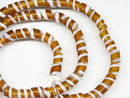 TOKO-BEADS AG055-04N Glass bead (strand) 6mm AG055-04N ストライプチューブ（連） 6mm Asian bead & African bead  Handmade,Lampeork,bead,asia,india,ethnic,parts,accessory,beads とんぼ玉,ビーズ,トンボ玉,アジア,インド,エスニック,手作り,パーツ,アクセサリー
