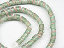 TOKO-BEADS AG055-05N Glass bead (strand) 6mm AG055-05N ストライプチューブ（連） 6mm Asian bead & African bead  Handmade,Lampeork,bead,asia,india,ethnic,parts,accessory,beads とんぼ玉,ビーズ,トンボ玉,アジア,インド,エスニック,手作り,パーツ,アクセサリー