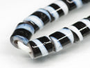 TOKO-BEADS AG055-09N Glass bead (strand) 6mm AG055-09N ストライプチューブ（連） 6mm Asian bead & African bead  Handmade,Lampeork,bead,asia,india,ethnic,parts,accessory,beads とんぼ玉,ビーズ,トンボ玉,アジア,インド,エスニック,手作り,パーツ,アクセサリー