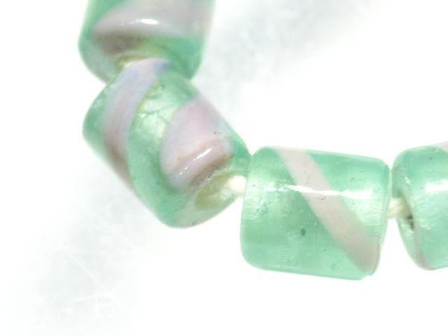 TOKO-BEADS AG055-15N Glass bead (strand) 6mm AG055-15N ストライプチューブ（連） 6mm Asian bead & African bead  Handmade,Lampeork,bead,asia,india,ethnic,parts,accessory,beads とんぼ玉,ビーズ,トンボ玉,アジア,インド,エスニック,手作り,パーツ,アクセサリー