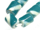 TOKO-BEADS AG055-16N Glass bead (strand) 6mm AG055-16N ストライプチューブ（連） 6mm Asian bead & African bead  Handmade,Lampeork,bead,asia,india,ethnic,parts,accessory,beads とんぼ玉,ビーズ,トンボ玉,アジア,インド,エスニック,手作り,パーツ,アクセサリー