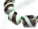 TOKO-BEADS AG055-17N Glass bead (strand) 6.5mm AG055-17N ストライプチューブ（連） 6.5mm Asian bead & African bead  Handmade,Lampeork,bead,asia,india,ethnic,parts,accessory,beads とんぼ玉,ビーズ,トンボ玉,アジア,インド,エスニック,手作り,パーツ,アクセサリー