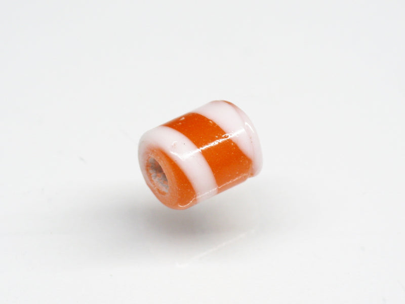 TOKO-BEADS AG055-02S Glass bead 6mm AG055-02S ストライプチューブ 6mm Asian bead & African bead  Handmade,Lampeork,bead,asia,india,ethnic,parts,accessory,beads とんぼ玉,ビーズ,トンボ玉,アジア,インド,エスニック,手作り,パーツ,アクセサリー