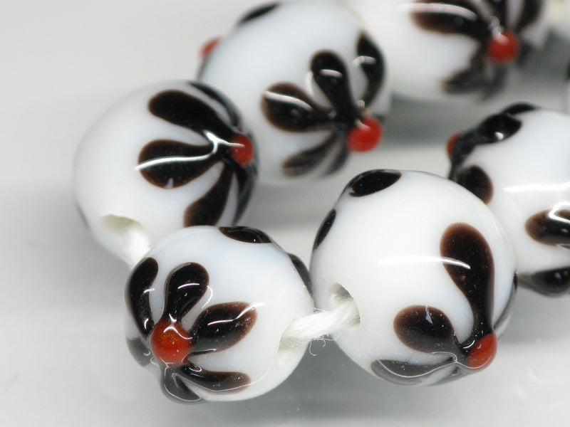 TOKO-BEADS AG058N-01 Glass bead(Strand) 10mm AG058N-01 フラワービーズ(連) 10mm Asian bead & African bead  Handmade,Lampeork,bead,asia,india,ethnic,parts,accessory,beads とんぼ玉,ビーズ,トンボ玉,アジア,インド,エスニック,手作り,パーツ,アクセサリー