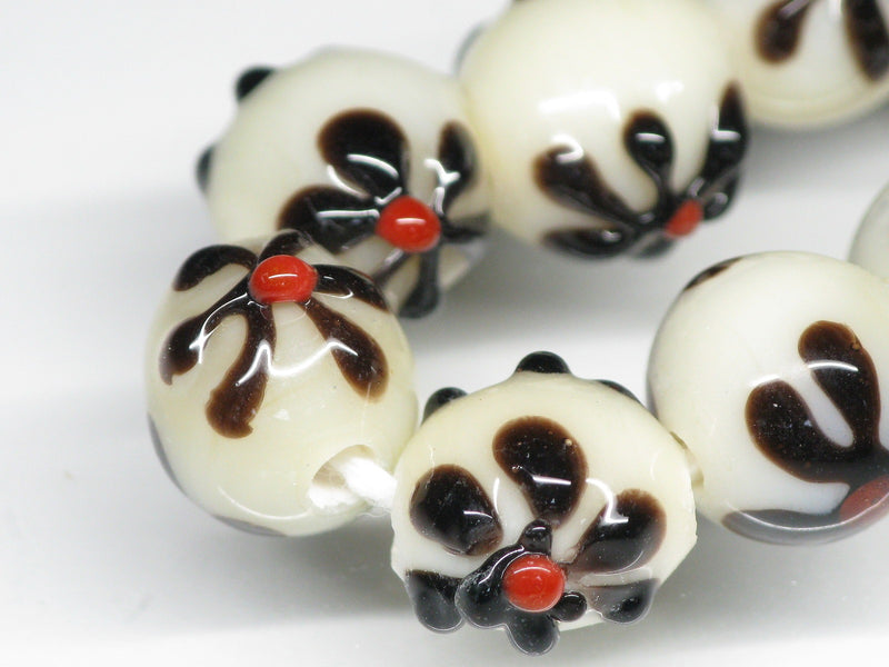 TOKO-BEADS AG058N-02 Glass bead(Strand) 10mm AG058N-02 フラワービーズ(連) 10mm Asian bead & African bead  Handmade,Lampeork,bead,asia,india,ethnic,parts,accessory,beads とんぼ玉,ビーズ,トンボ玉,アジア,インド,エスニック,手作り,パーツ,アクセサリー