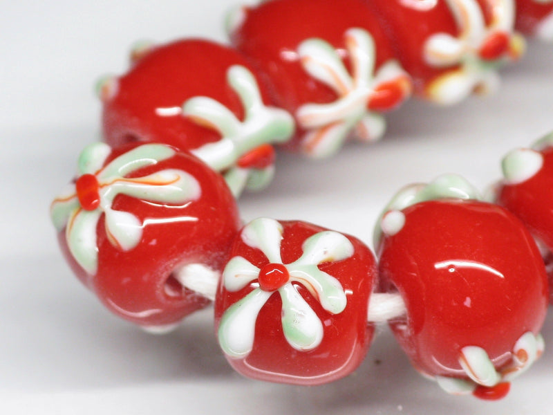 TOKO-BEADS AG058N-13 Glass bead(Strand) 10mm AG058N-13 フラワービーズ(連) 10mm Asian bead & African bead  Handmade,Lampeork,bead,asia,india,ethnic,parts,accessory,beads とんぼ玉,ビーズ,トンボ玉,アジア,インド,エスニック,手作り,パーツ,アクセサリー