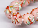 TOKO-BEADS AG058-14N Glass bead(Strand) 10mm AG058-14N フラワービーズ(連) 10mm Asian bead & African bead  Handmade,Lampeork,bead,asia,india,ethnic,parts,accessory,beads とんぼ玉,ビーズ,トンボ玉,アジア,インド,エスニック,手作り,パーツ,アクセサリー