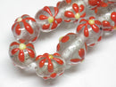 TOKO-BEADS AG058-20N Glass bead(Strand) 11~12.5mm AG058-20N フラワービーズ(連) 11~12.5mm Asian bead & African bead  Handmade,Lampeork,bead,asia,india,ethnic,parts,accessory,beads とんぼ玉,ビーズ,トンボ玉,アジア,インド,エスニック,手作り,パーツ,アクセサリー