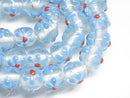 TOKO-BEADS AG058-24N Glass bead(Strand) 10~10.5mm AG058-24N フラワービーズ(連) 10~10.5mm Asian bead & African bead  Handmade,Lampeork,bead,asia,india,ethnic,parts,accessory,beads とんぼ玉,ビーズ,トンボ玉,アジア,インド,エスニック,手作り,パーツ,アクセサリー