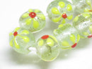 TOKO-BEADS AG058-26N Glass bead(Strand) 10~11mm AG058-26N フラワービーズ(連) 10~11mm Asian bead & African bead  Handmade,Lampeork,bead,asia,india,ethnic,parts,accessory,beads とんぼ玉,ビーズ,トンボ玉,アジア,インド,エスニック,手作り,パーツ,アクセサリー