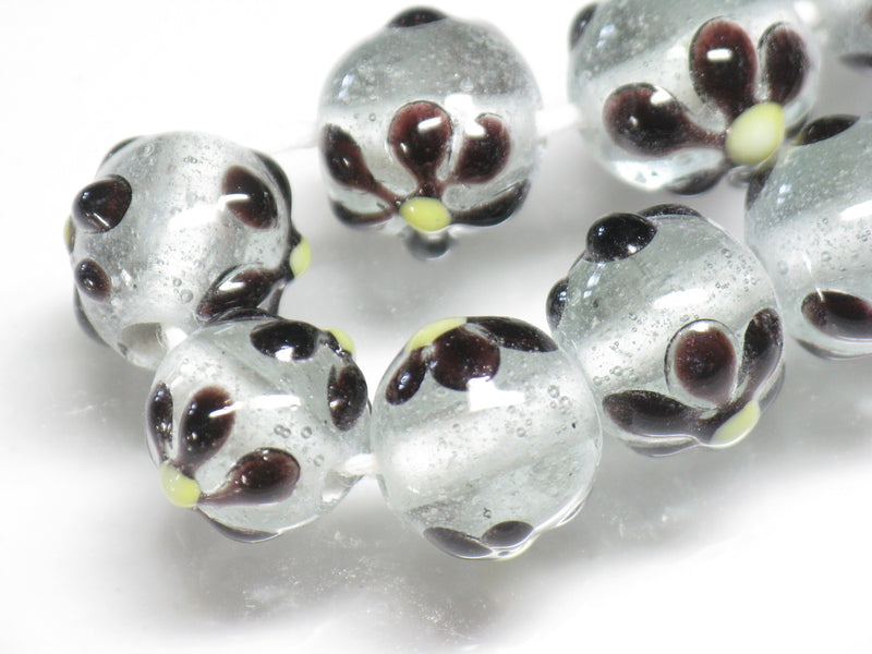 TOKO-BEADS AG058N-29 Glass bead(Strand) 10~11mm AG058N-29 フラワービーズ(連) 10~11mm Asian bead & African bead  Handmade,Lampeork,bead,asia,india,ethnic,parts,accessory,beads とんぼ玉,ビーズ,トンボ玉,アジア,インド,エスニック,手作り,パーツ,アクセサリー