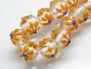TOKO-BEADS AG058-33N Glass bead(Strand) 10~11mm AG058-33N フラワービーズ(連) 10~11mm Asian bead & African bead  Handmade,Lampeork,bead,asia,india,ethnic,parts,accessory,beads とんぼ玉,ビーズ,トンボ玉,アジア,インド,エスニック,手作り,パーツ,アクセサリー
