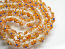 TOKO-BEADS AG058-33N Glass bead(Strand) 10~11mm AG058-33N フラワービーズ(連) 10~11mm Asian bead & African bead  Handmade,Lampeork,bead,asia,india,ethnic,parts,accessory,beads とんぼ玉,ビーズ,トンボ玉,アジア,インド,エスニック,手作り,パーツ,アクセサリー
